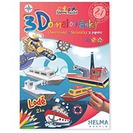 3D colouring page Ships - Colouring Book