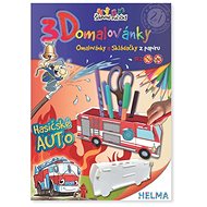 3D colouring page Fire truck - Colouring Book