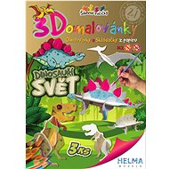 3D colouring page Dinosaur World - Colouring Book