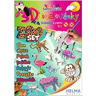 3D colouring pages ZOO - Colouring Book