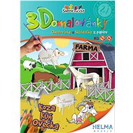 3D colouring pages Farm - Colouring Book
