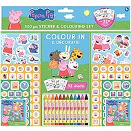 Sticker set with colouring pages 500 Peppa Pig - Kids Stickers