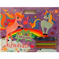 Unicorns colouring book with crayons - Colouring Book