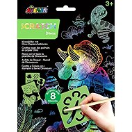 Scratching pictures by template Dinosaurs - Scratch Pictures