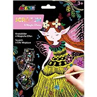 Scratching pictures 4 pcs Elves - Scratch Pictures