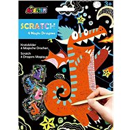 Scratching pictures 4 pcs Dragon - Scratch Pictures