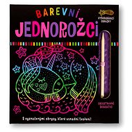 Barevní jednorožci - Vyškrabávací obrázky - 