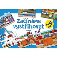 Starting to cut out Trains - Colouring Book