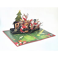 Rock'n Roll Xmas 3D Card - Greeting Card