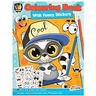 colouring page with funny stickers A4 - Colouring Book
