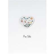 Wish Blossoming Heart and brooch - Greeting Card