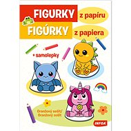 Figurky z papíru/Figúrky z papiera: Oranžový sešit/zošit + samolepky - 