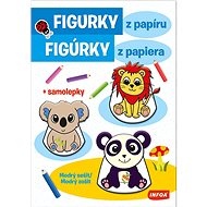 Figurky z papíru/Figúrky z papiera: Modrý sešit/zošit + samolepky - 