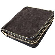 Book cover with zipper D33 Brown dark - Book Cover