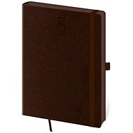 Weekly diary 2025 Memory dark brown with rubber band - Planner