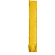 Leather bookmark with tassels yellow - Bookmark