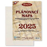 Planning Annual Map 2025 Retro Folded - Wall Calendar