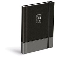 Diary 2025 black/gray with elastic band - Planner
