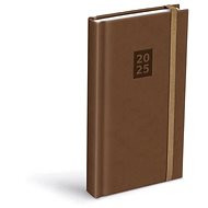 Diary 2025 PU beige with elastic band - Planner
