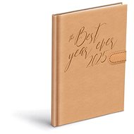 Weekly diary 2025 PU champagne with magnet - Planner