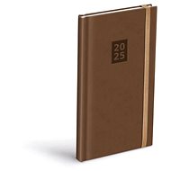 Weekly diary 2025 PU with elastic band beige - Planner