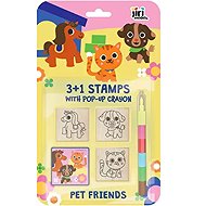 3+1 Stamps with Crayon Farm Animals - Children’s Stamps