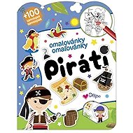 Pirates colouring page: +100 stickers/collages - Colouring Book