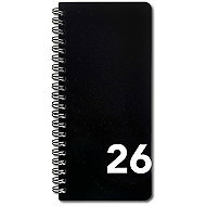 BOBO Weekly diary portrait 85 × 180 mm, black - Planner