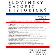 Slovenský časopis historický  1 / 2025 - 