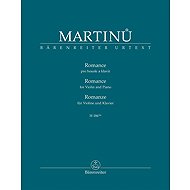 Romance pro housle a klavír H 186bis - Bohuslav Martinů
