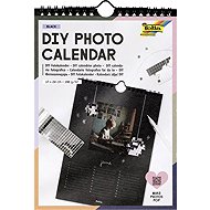 FOLIA Fotokalendář DIY 17 × 24 cm, 190 g, 13 listů, černý - Wall Calendar