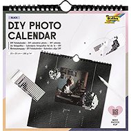 FOLIA Fotokalendář DIY 23 × 23 cm, 190 g, 13 listů, černý - Wall Calendar