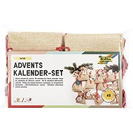 FOLIA sada na výrobu adventního kalendáře Nature, 24 ks - Creative Kit