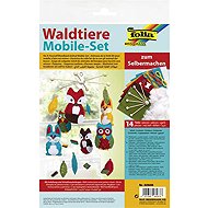 FOLIA sada pro výrobu závěsného kolotoče Lesní zvířata, 14 dílů - Creative Kit