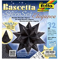 FOLIA Bascetta hvězda, černá, 14,5 × 14,5 cm - Origami