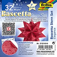 FOLIA Bascetta star, red, 9.5×9.5cm - Origami
