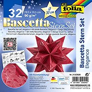 FOLIA Bascetta hvězda, červená, 19,5 × 19,5 cm - Origami