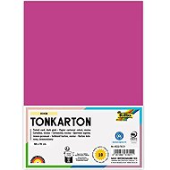 FOLIA karton 50 × 70 cm, 220 g, 10 listů, tmavě růžová - Colour Paper