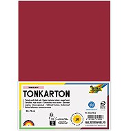 FOLIA karton 50 × 70 cm, 220 g, 10 listů, tmavě červená - Colour Paper