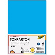 FOLIA Karton 50 × 70 cm, 220 g, 10 Bogen, Meeresblau - Buntpapier