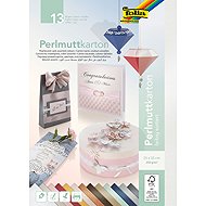 FOLIA karton 25 × 35 cm, 13 perleťových barev, 250 g, 13 listů - Colour Paper