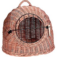 Flamingo Willow 2-in-1 Wicker Cat Basket 50cm - Pet Bed