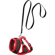 Flamingo Cat Harness and Leash Black/Red L - Harness