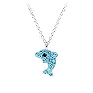 Flor de Cristal Children's silver necklace with dolphin - Necklace