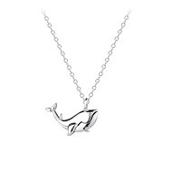 Flor de Cristal Silver necklace with whale - Necklace
