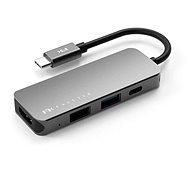 Feeltek Portable 4 in 1 USB-C Hub, silver - Port replikátor