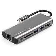 Feeltek Portable 6 in 1 USB-C Hub, gray - Port replikátor