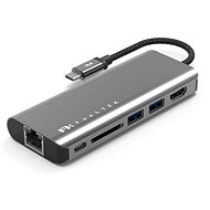 Feeltek Portable 6 in 1 USB-C Hub, gray - Docking Station