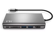Feeltek Portable 8 in 1 USB-C Hub, gray - Port Replicator