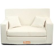 Flumi sofa bed corduroy sofa cream - Children's sofa